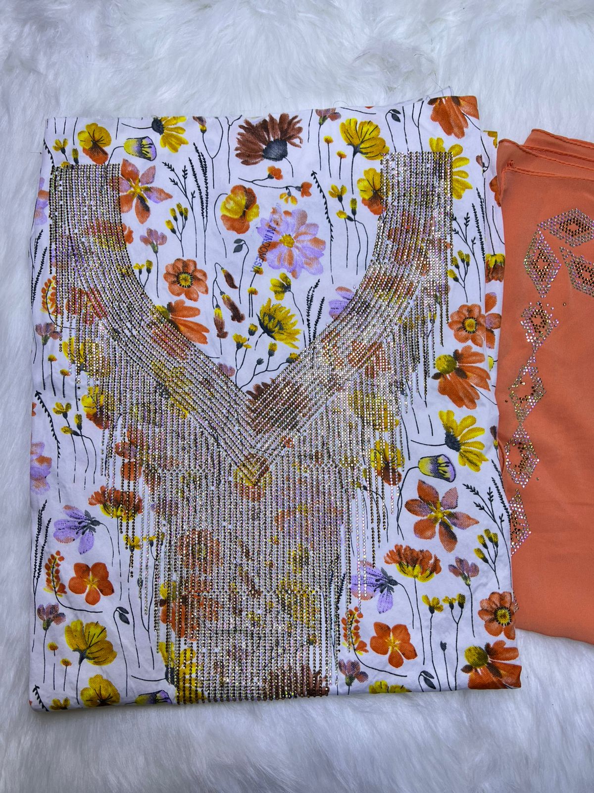 Premium Stone Cotton Mukhawar with shaila (A2)