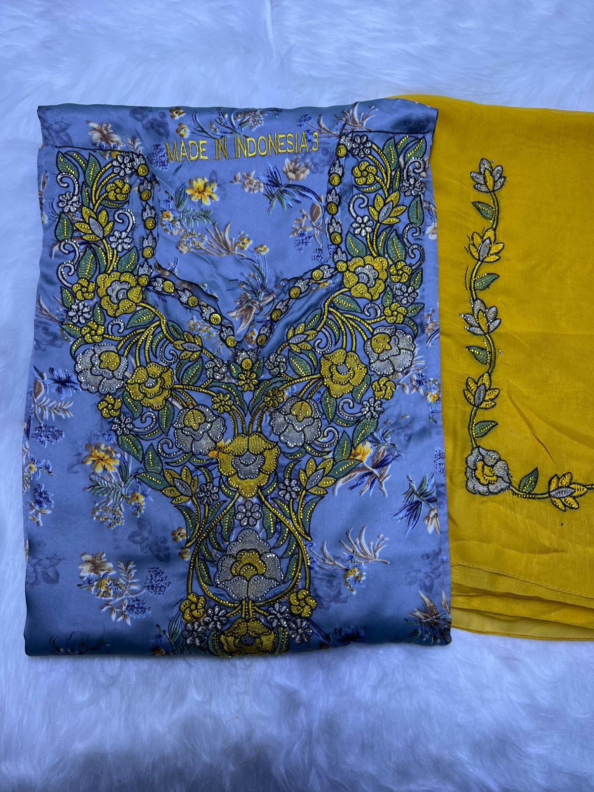 Luxury Embroidered Cotton Mukhawar with shaila (B4)