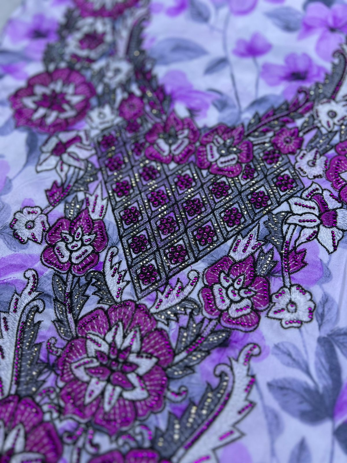 Luxury Embroidered Cotton Mukhawar (C1)