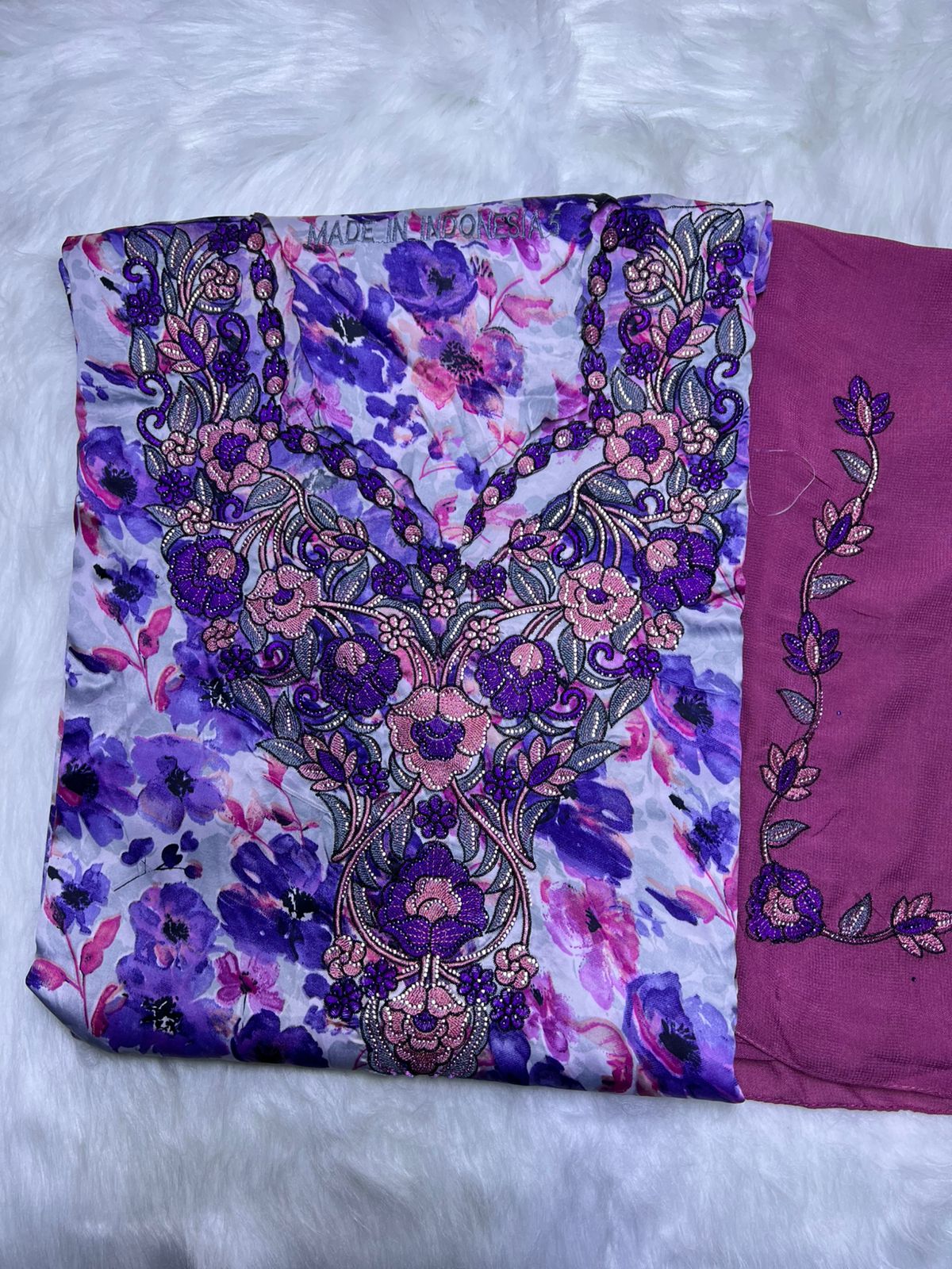 Luxury Embroidered Cotton Mukhawar with shaila (B4)