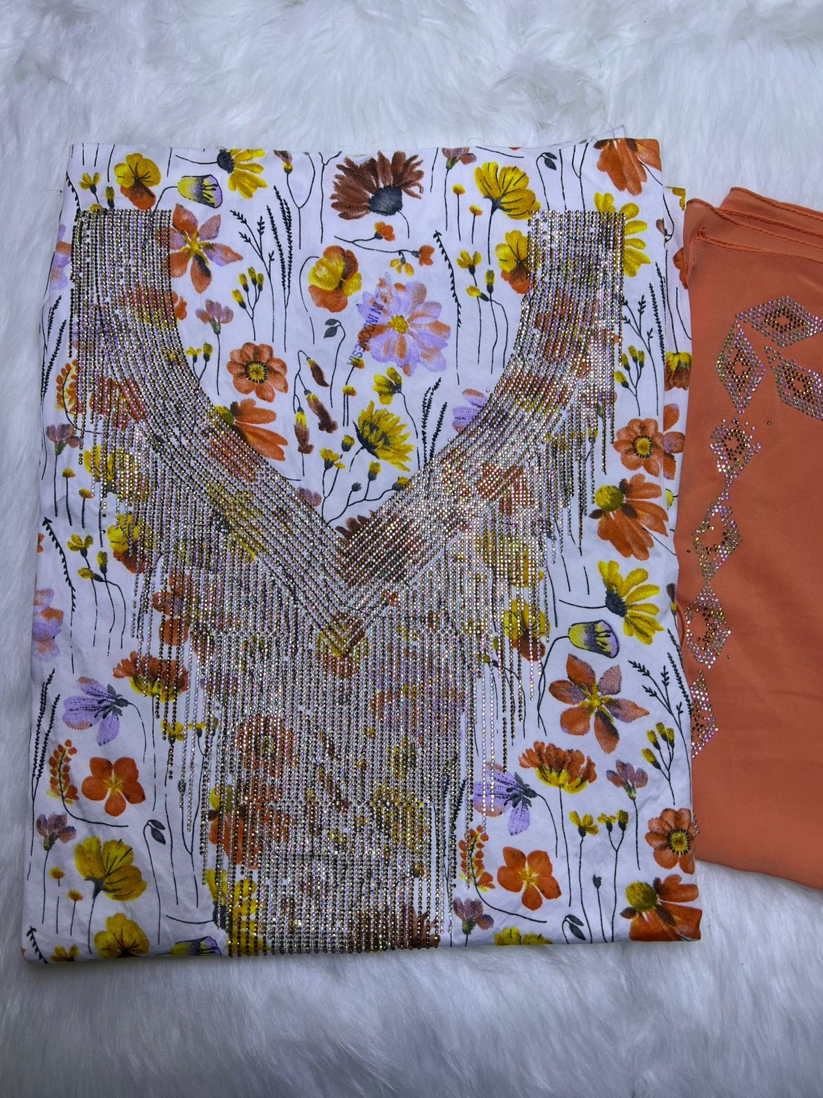 Premium Stone Cotton Mukhawar with shaila (A2)