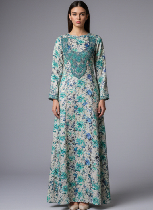 Luxury Embroidered Cotton Mukhawar with shaila (B3)