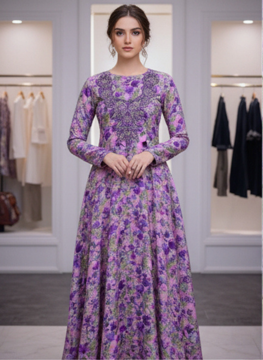 Luxury Embroidered Cotton Mukhawar with shaila (B5)