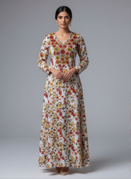 Luxury Embroidered Cotton Mukhawar with shaila (B7 O,R)