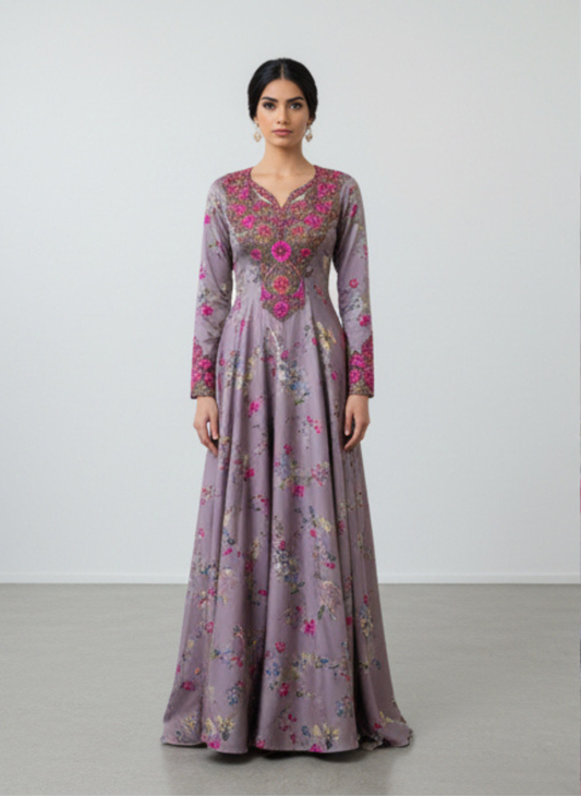 Luxury Embroidered Cotton Mukhawar with shaila (B4)