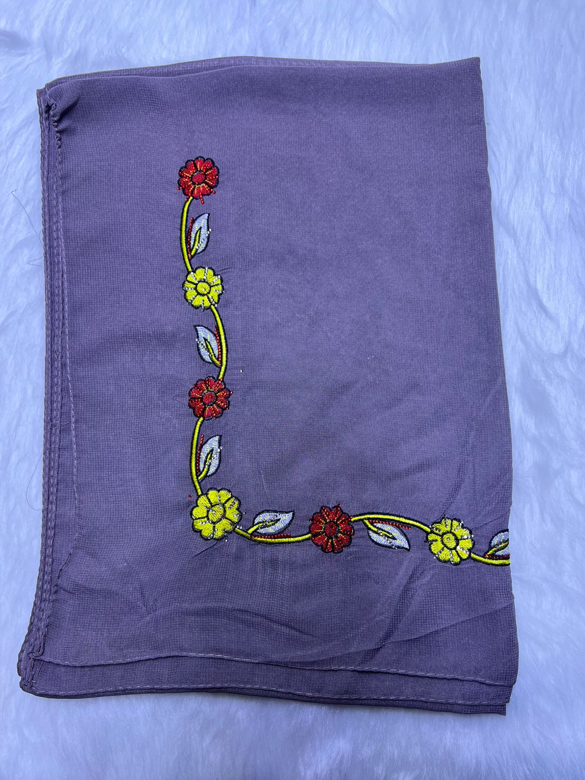 Luxury Embroidered Cotton Mukhawar with shaila (B3)