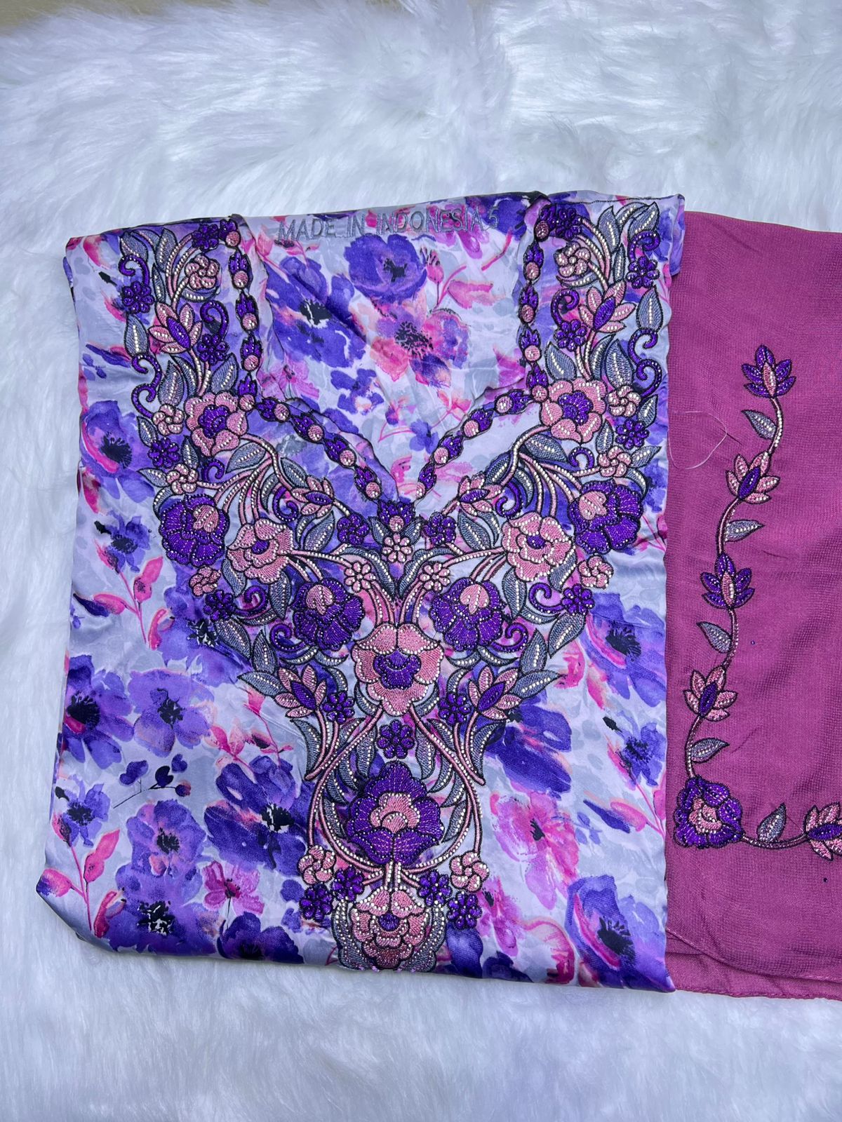 Luxury Embroidered Cotton Mukhawar with shaila (B4)