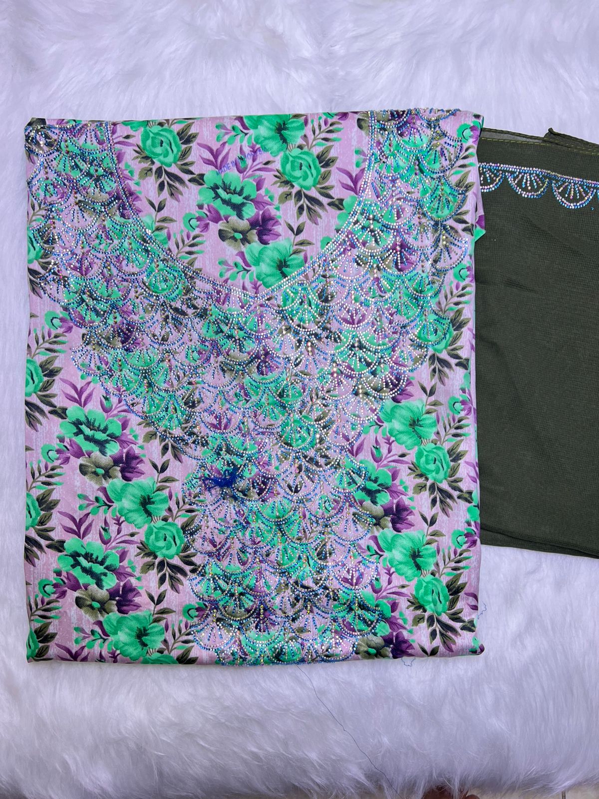 Premium Stone Cotton Mukhawar with shaila (A5)