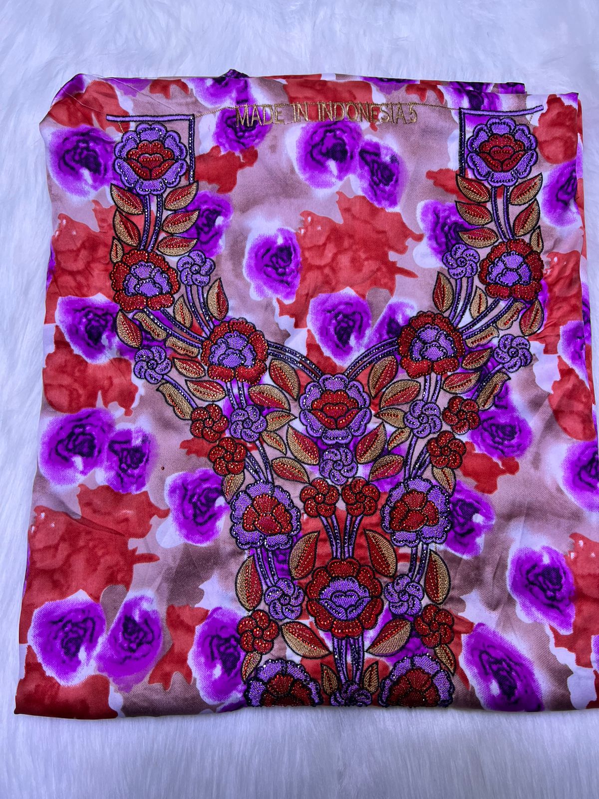 Luxury Embroidered Cotton Mukhawar with shaila (B1 R,P)