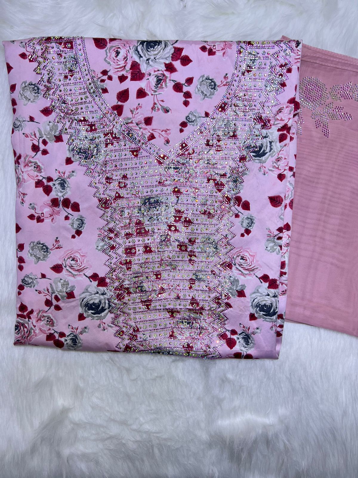 Premium Stone Cotton Mukhawar with shaila (A4)