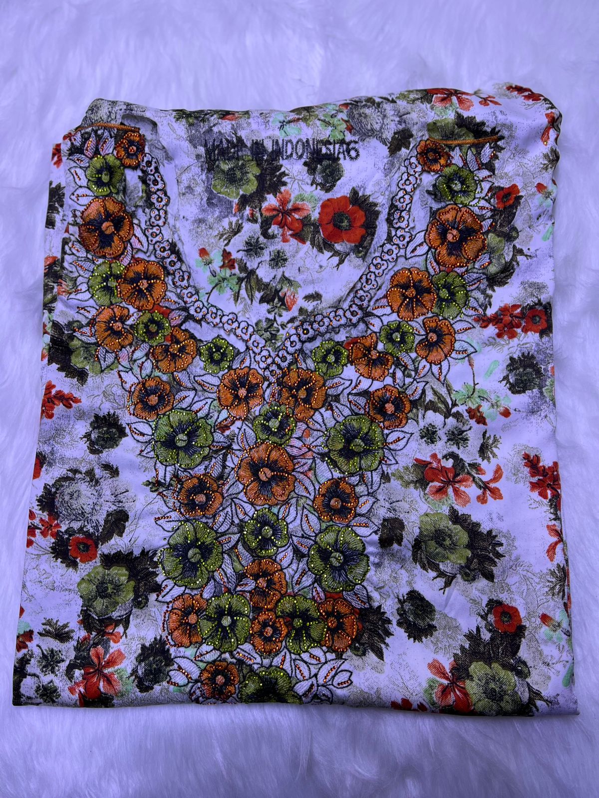 Luxury Embroidered Cotton Mukhawar with shaila (B7 O,R)