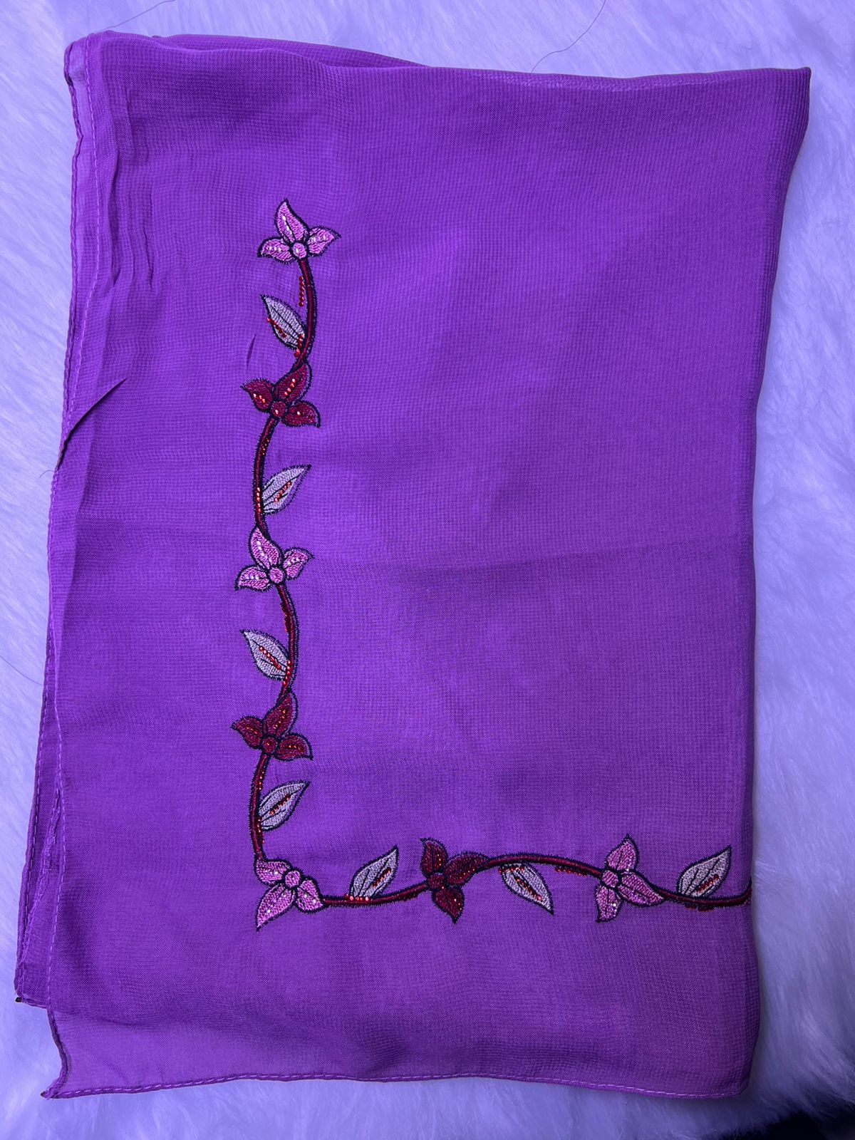 Luxury Embroidered Cotton Mukhawar with shaila (B1 R,P)