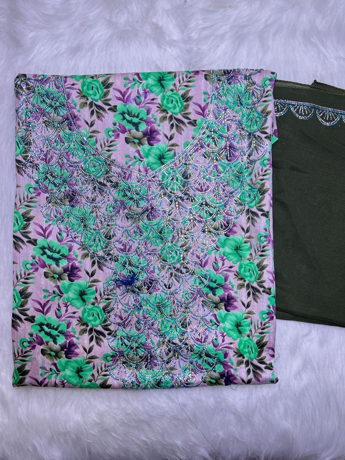 Premium Stone Cotton Mukhawar with shaila (A5)