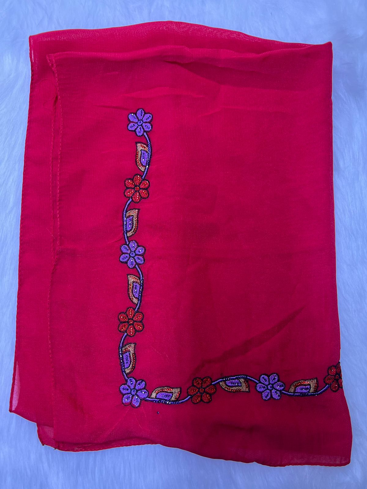 Luxury Embroidered Cotton Mukhawar with shaila (B1 R,P)