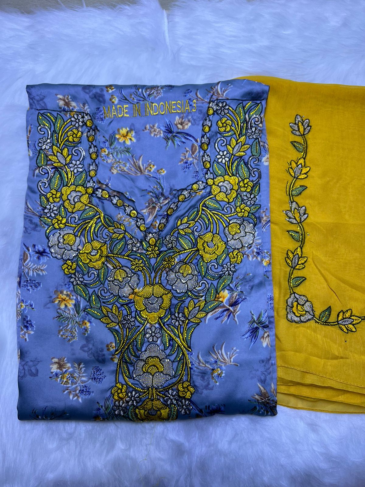 Luxury Embroidered Cotton Mukhawar with shaila (B4)