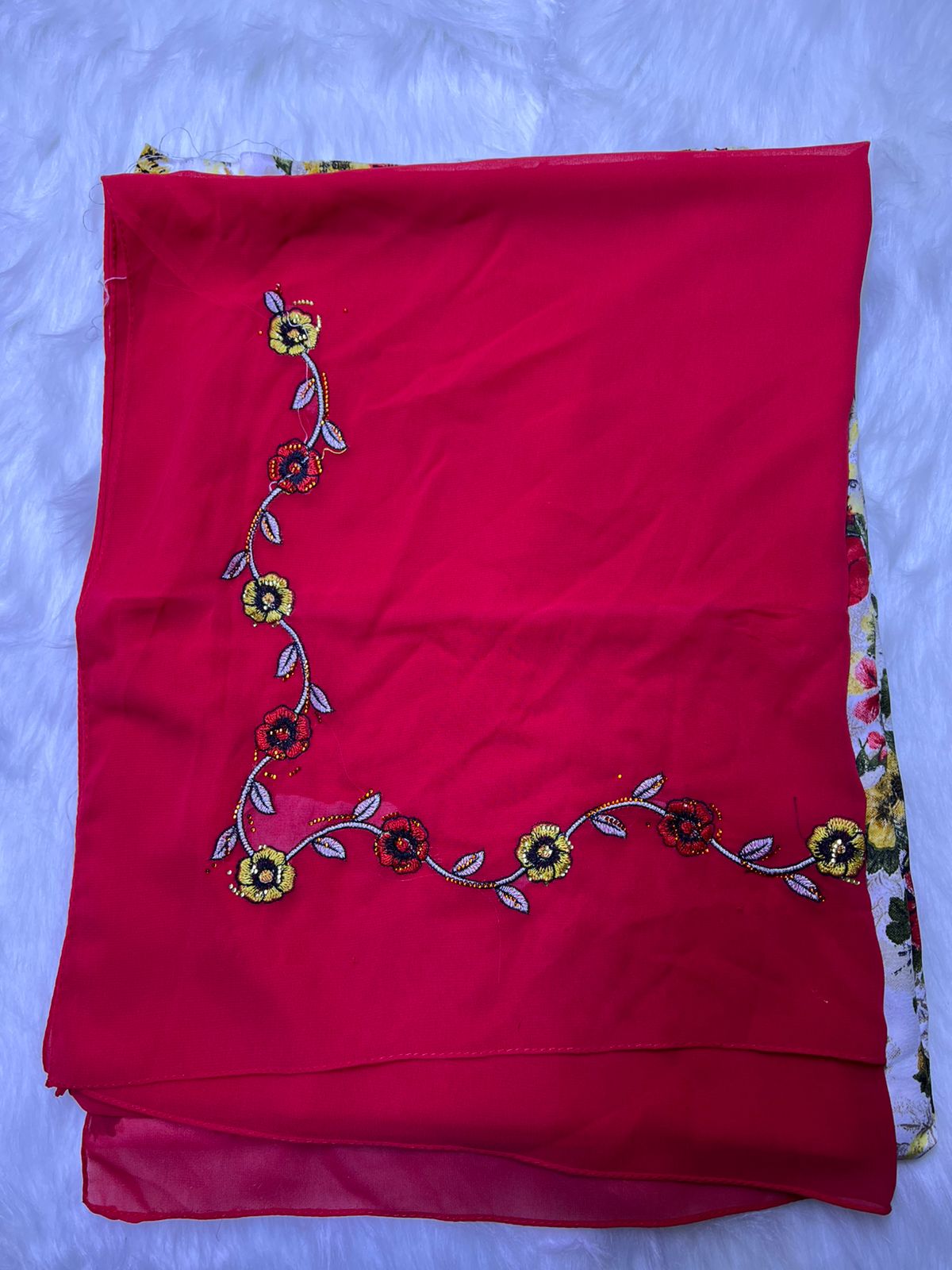 Luxury Embroidered Cotton Mukhawar with shaila (B7 O,R)