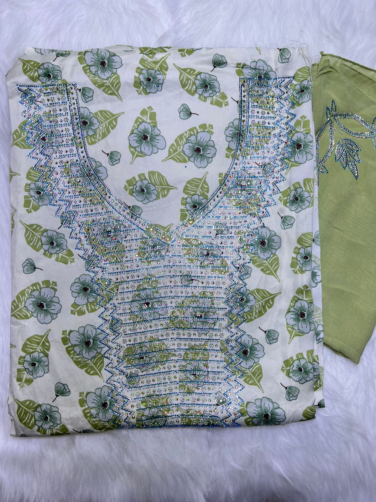 Premium Stone Cotton Mukhawar with shaila (A4)