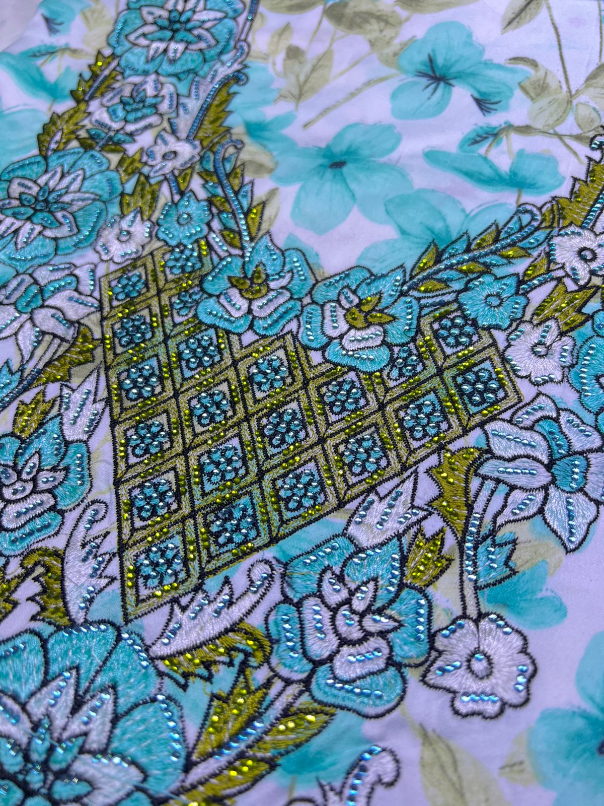 Luxury Embroidered Cotton Mukhawar (C1)