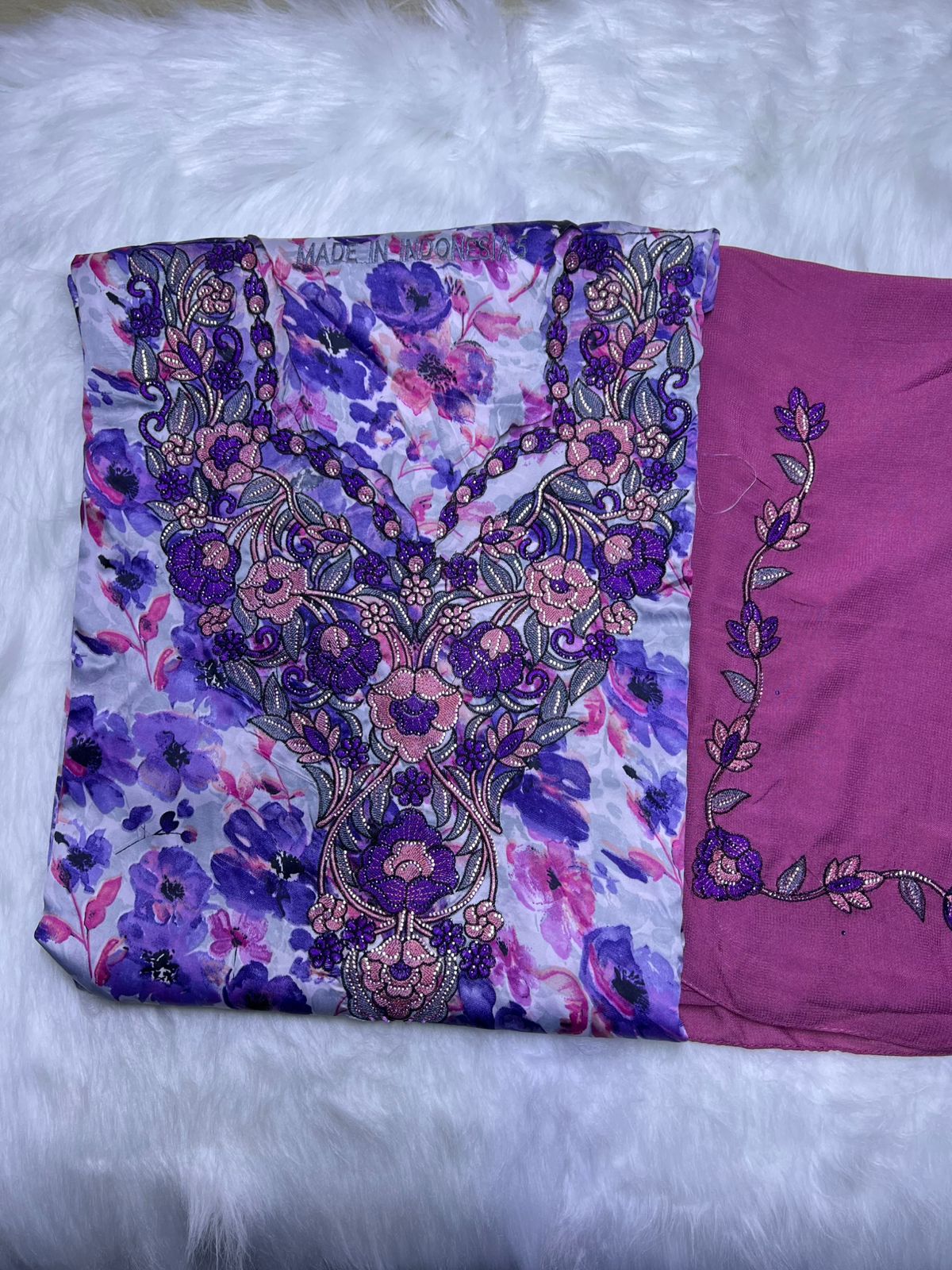 Luxury Embroidered Cotton Mukhawar with shaila (B4)