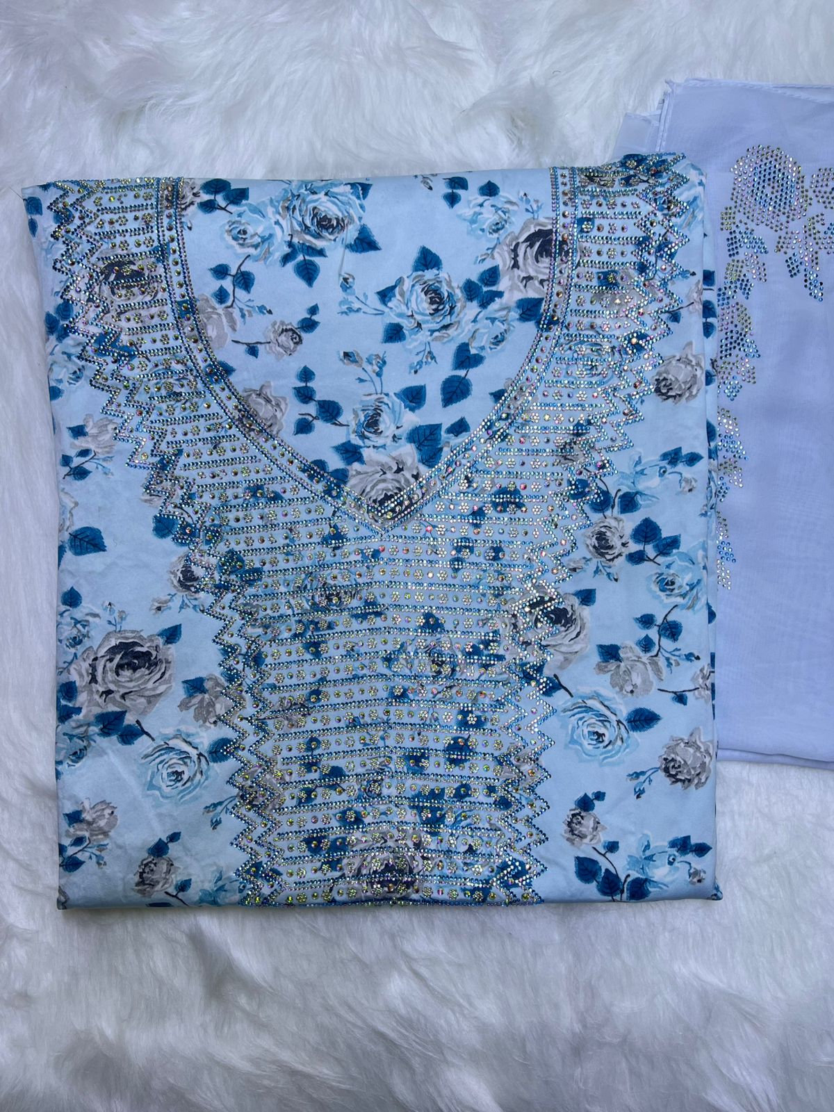 Premium Stone Cotton Mukhawar with shaila (A4)