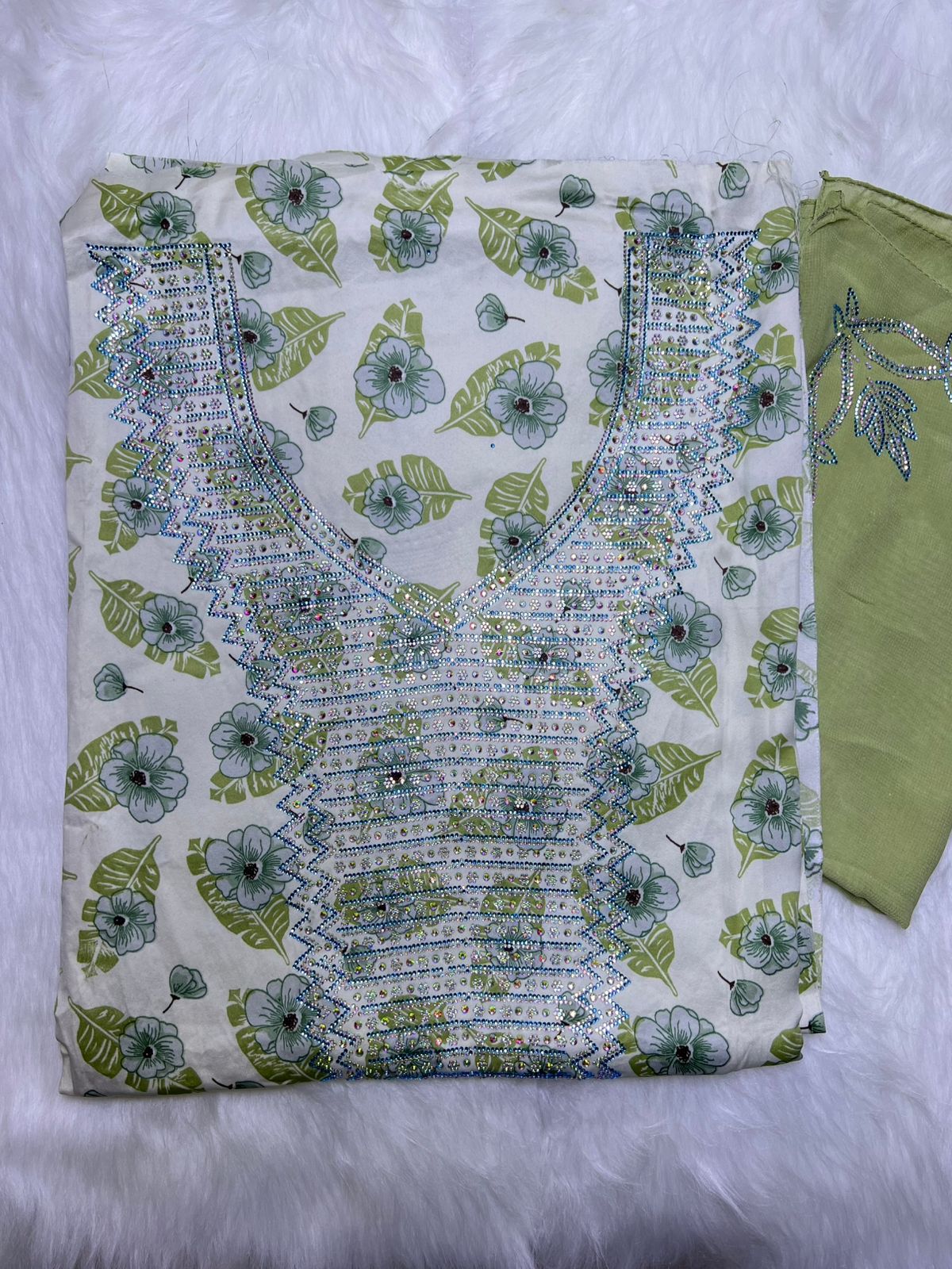 Premium Stone Cotton Mukhawar with shaila (A4)