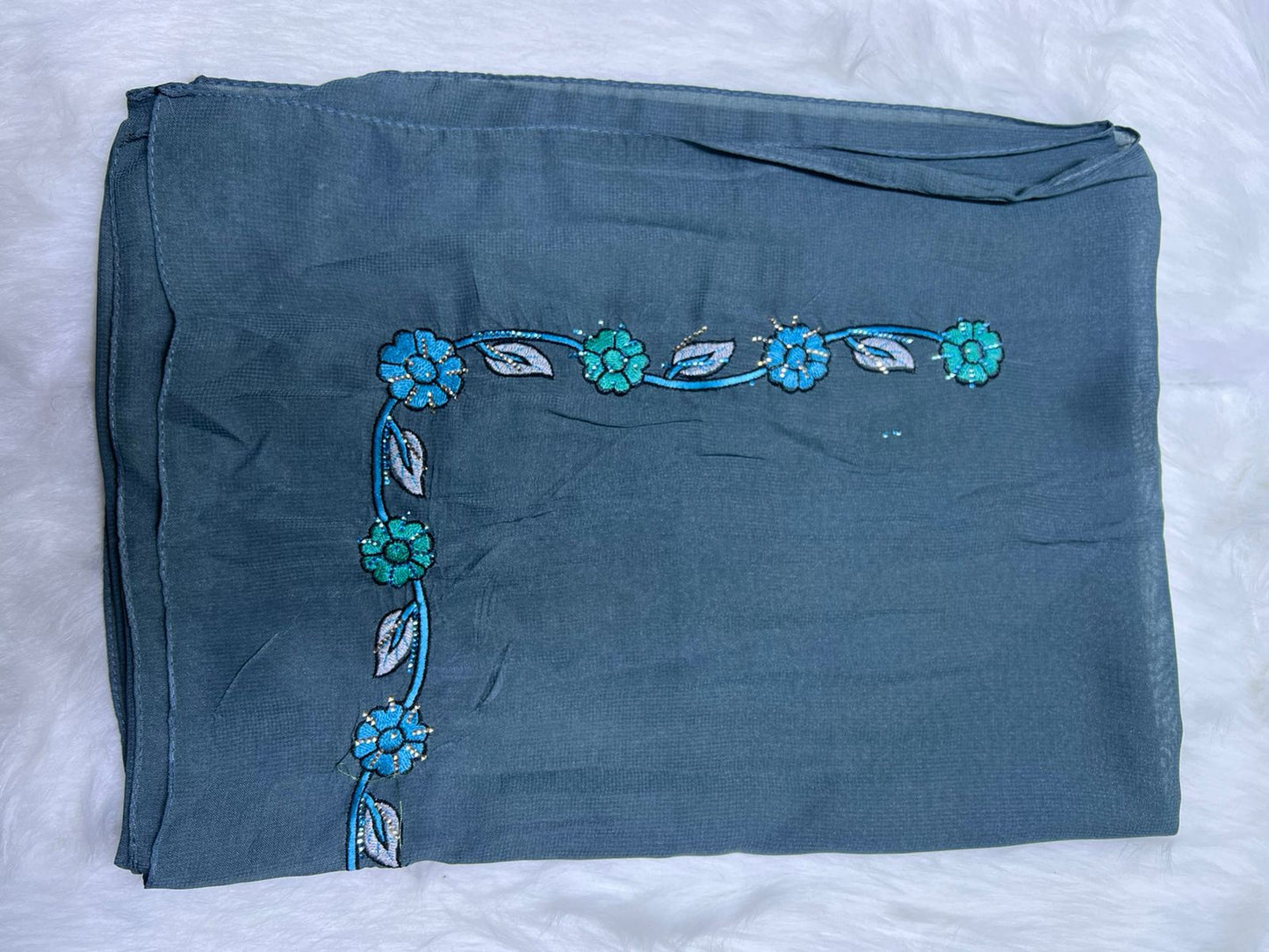 Luxury Embroidered Cotton Mukhawar with shaila (B3)