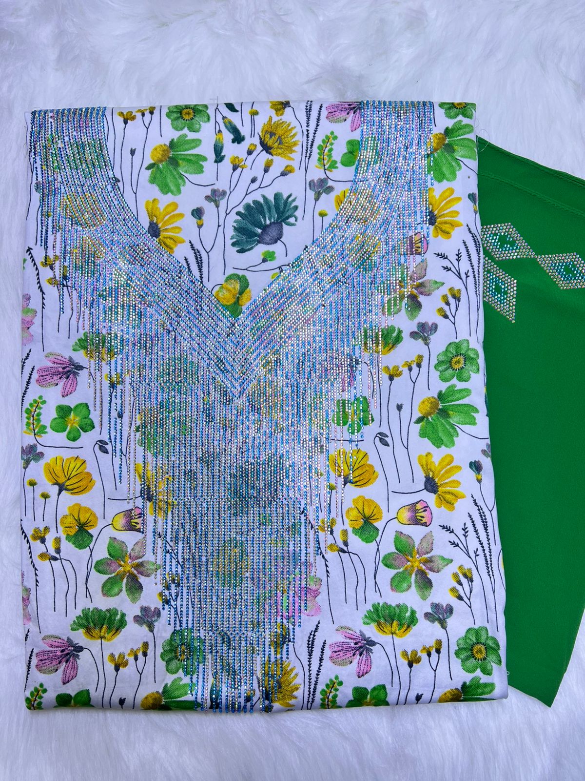 Premium Stone Cotton Mukhawar with shaila (A2)