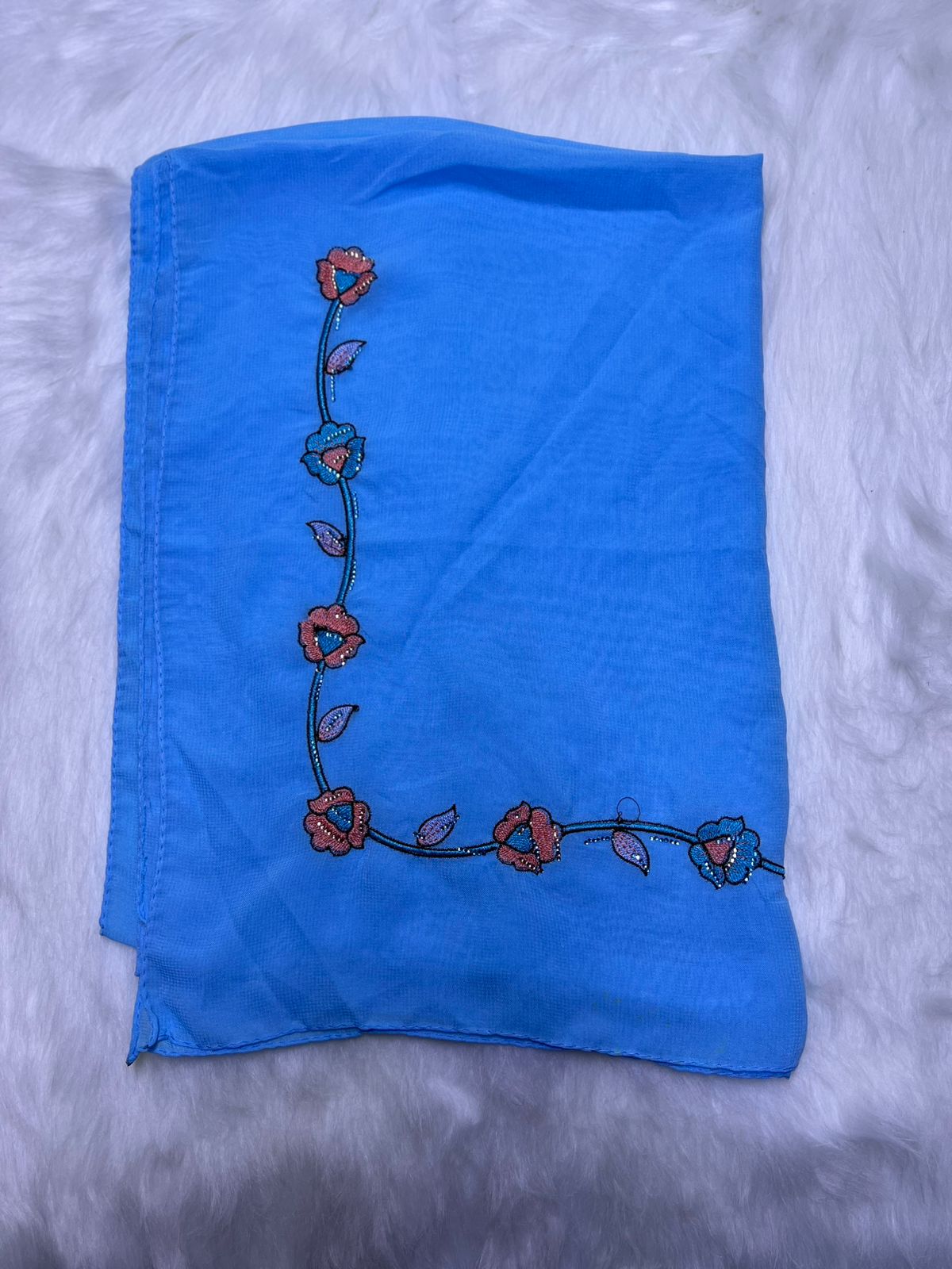 Luxury Embroidered Cotton Mukhawar with shaila (B6)