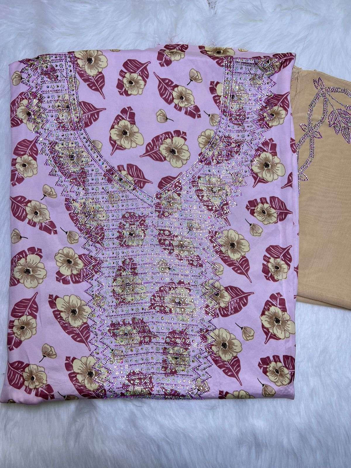 Premium Stone Cotton Mukhawar with shaila (A4)