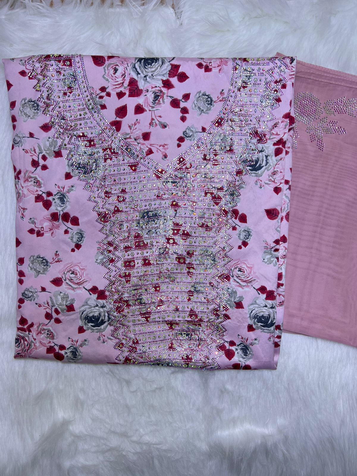 Premium Stone Cotton Mukhawar with shaila (A4)