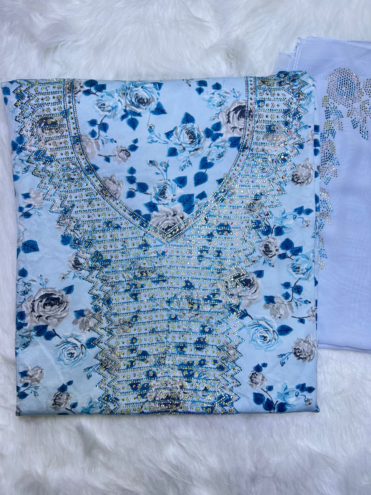 Premium Stone Cotton Mukhawar with shaila (A4)